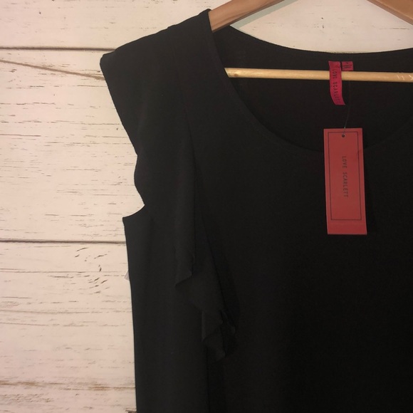 Love Scarlett Black Ruffle Blouse - Size Small - Picture 3 of 8